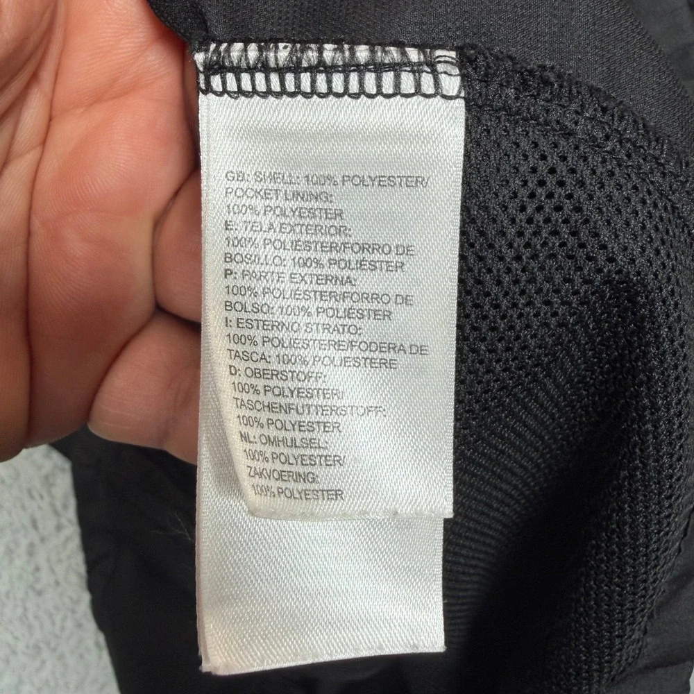 The North Face Mens Black Geometric Pattern Full Zip Windbreaker Jacket Size M